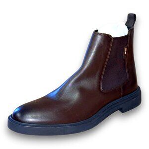 BOSS Calev Chelsea Boots Men's Dark Brown Leather US 13 (UK 12 EU 46) MSRP $230